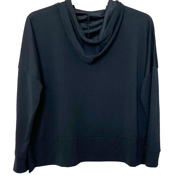 MONDETTA PERFORMANCE + LUXURY LONG SLEEVE HOODIE, WOMENS, L, BLACK, DRAWCORD - Picture 4 of 12